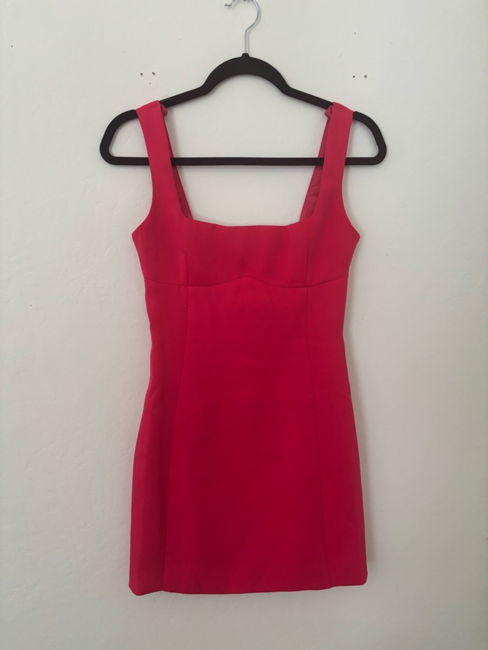 Meshki Raspberry Pink Mini Dress XS Bodycon Square Neck